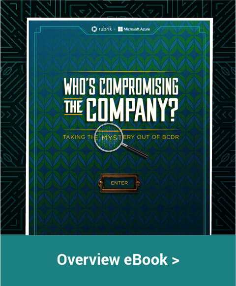 ebook cover for Rubrik and Microsoft