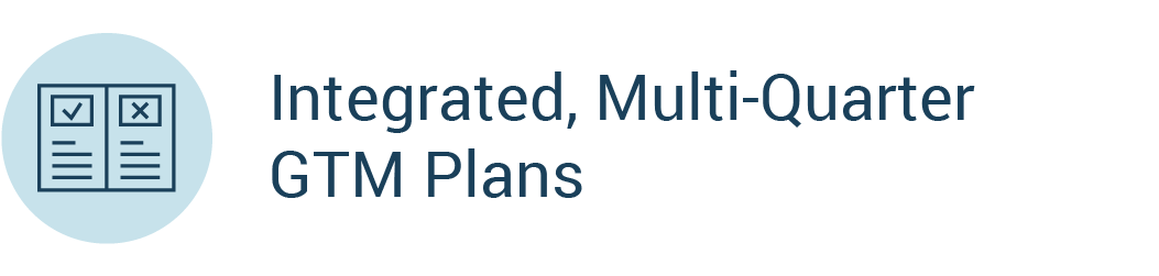 integrated, multi-quarter GTM plans and icon