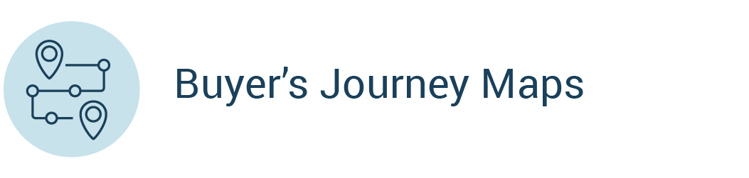 Buyer's journey maps and icon