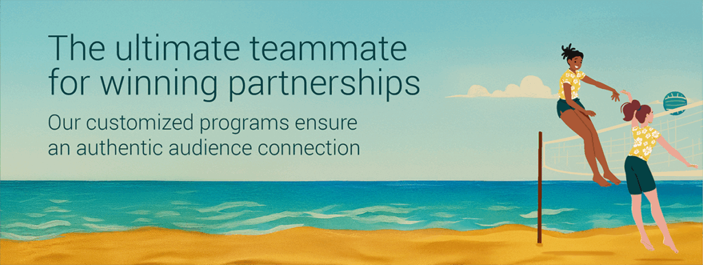 The ultimate teammate for winning partnerships with people playing beach volleyball