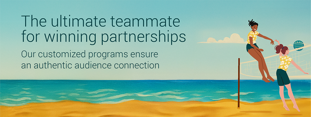 The ultimate teammate for winning partnerships with people playing beach volleyball