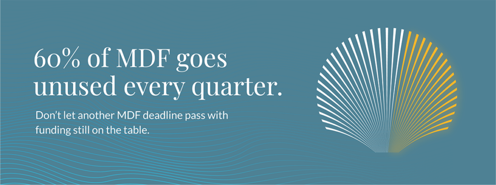 60% of mdf goes unused every quarter