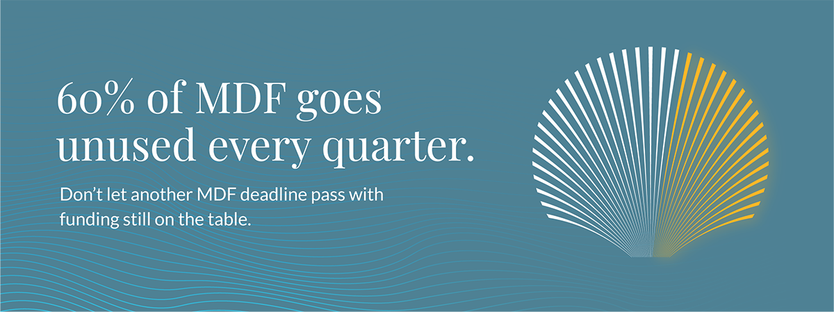 60% of mdf goes unused every quarter